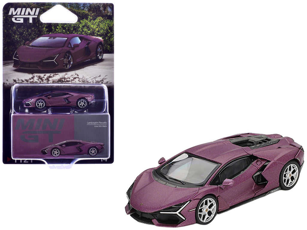 Lamborghini Revuelto Viola 30th Matt Purple Metallic Limited Edition 1/64 Diecast Model Car by Mini GT-3