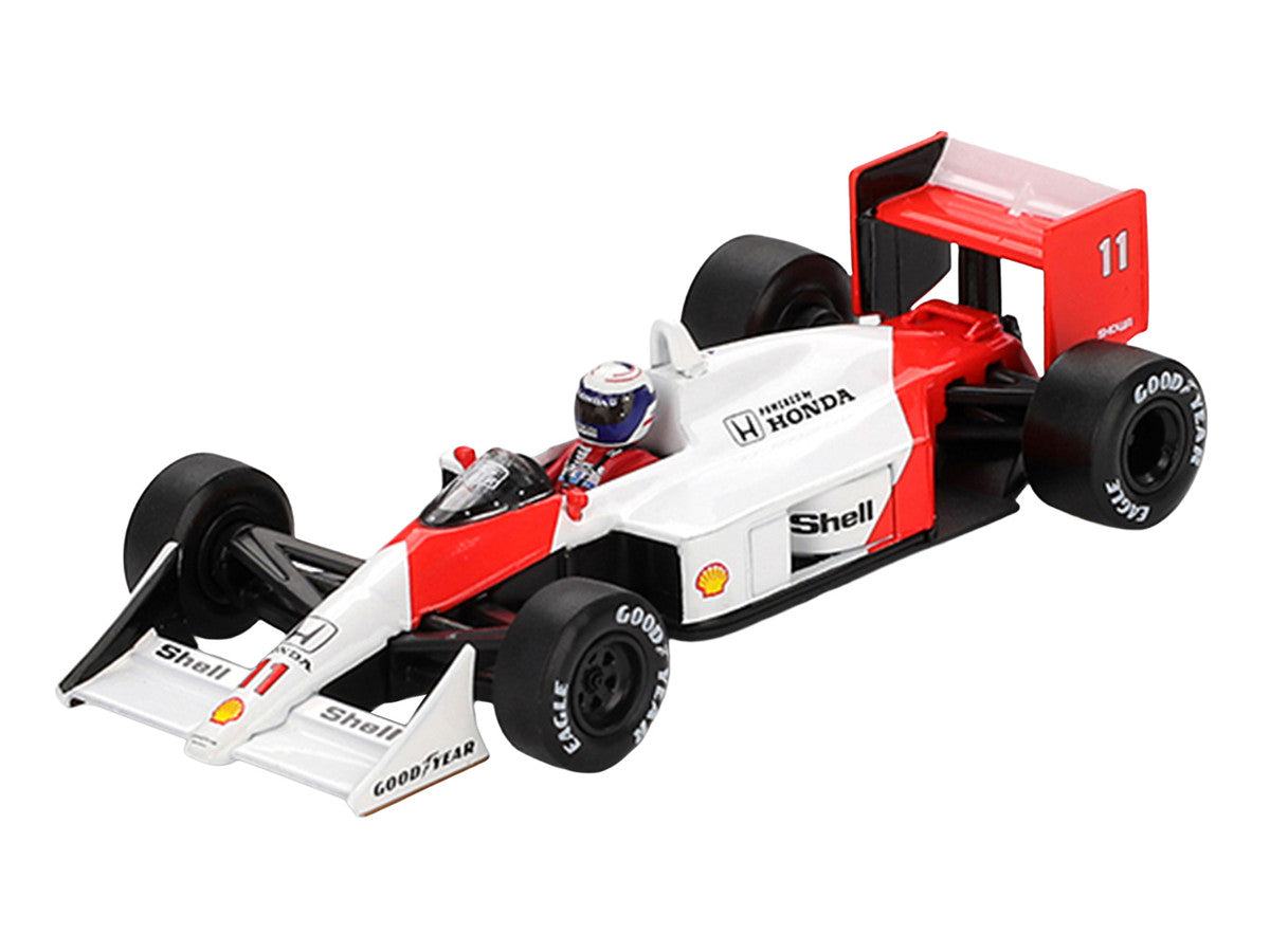 McLaren MP4/4 #11 Alain Prost 2nd Place Formula One F1 "Japanese GP" (1988) with Driver Figure Limited Edition 1/64 Diecast Model Car by Mini GT-1