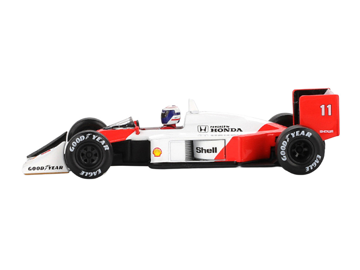 McLaren MP4/4 #11 Alain Prost 2nd Place Formula One F1 "Japanese GP" (1988) with Driver Figure Limited Edition 1/64 Diecast Model Car by Mini GT-2