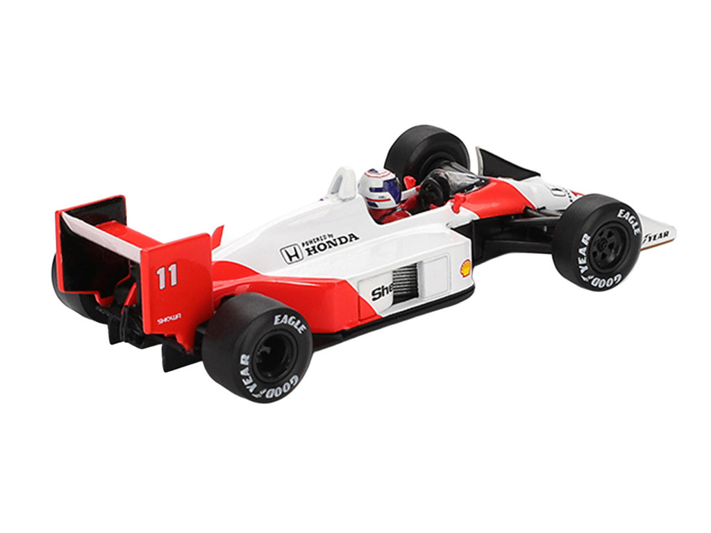 McLaren MP4/4 #11 Alain Prost 2nd Place Formula One F1 "Japanese GP" (1988) with Driver Figure Limited Edition 1/64 Diecast Model Car by Mini GT-3