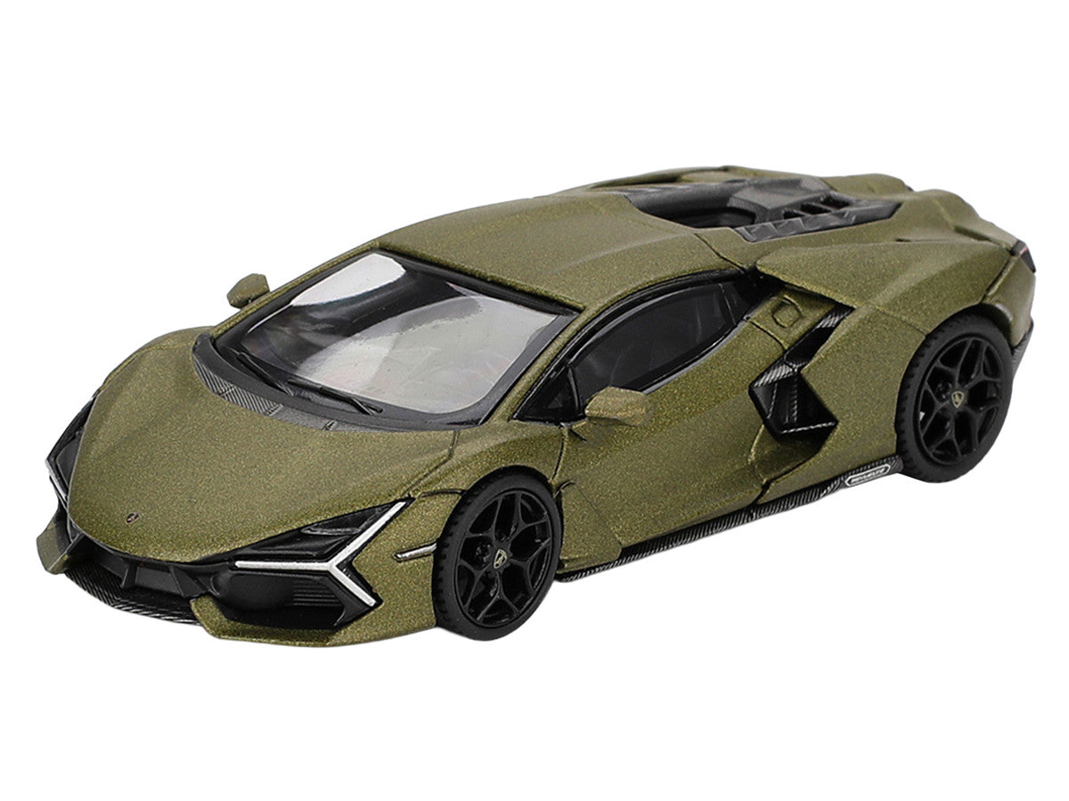 Lamborghini Revuelto Verde Gea Matte Green Metallic Limited Edition 1/64 Die Cast Model Car by Mini GT-1