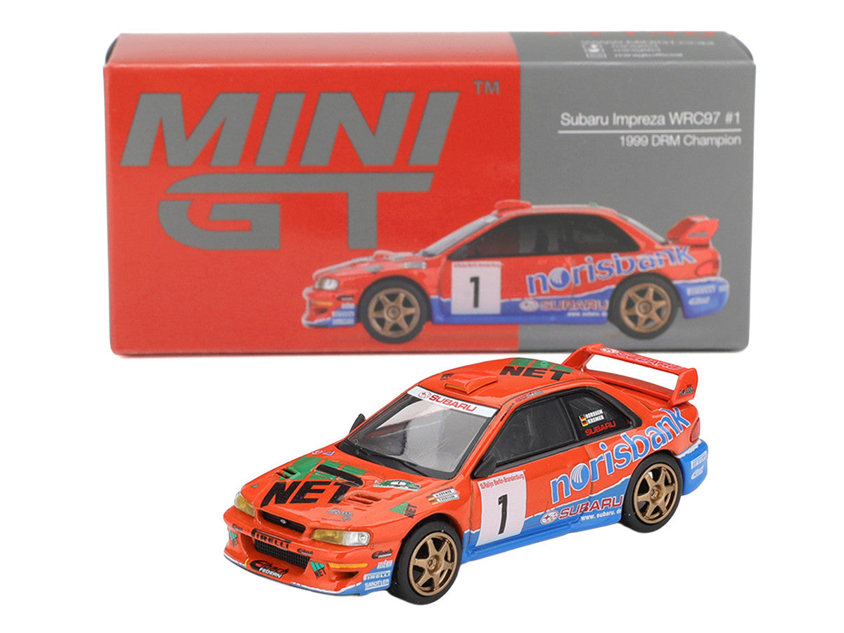 Subaru Impreza WRC97 #1 Armin Kremer - Fred Berssen Champion "Deutsche Rallye Meisterschaft (DRM)" (1999) Limited Edition 1/64 Diecast Model Car by Mini GT-2