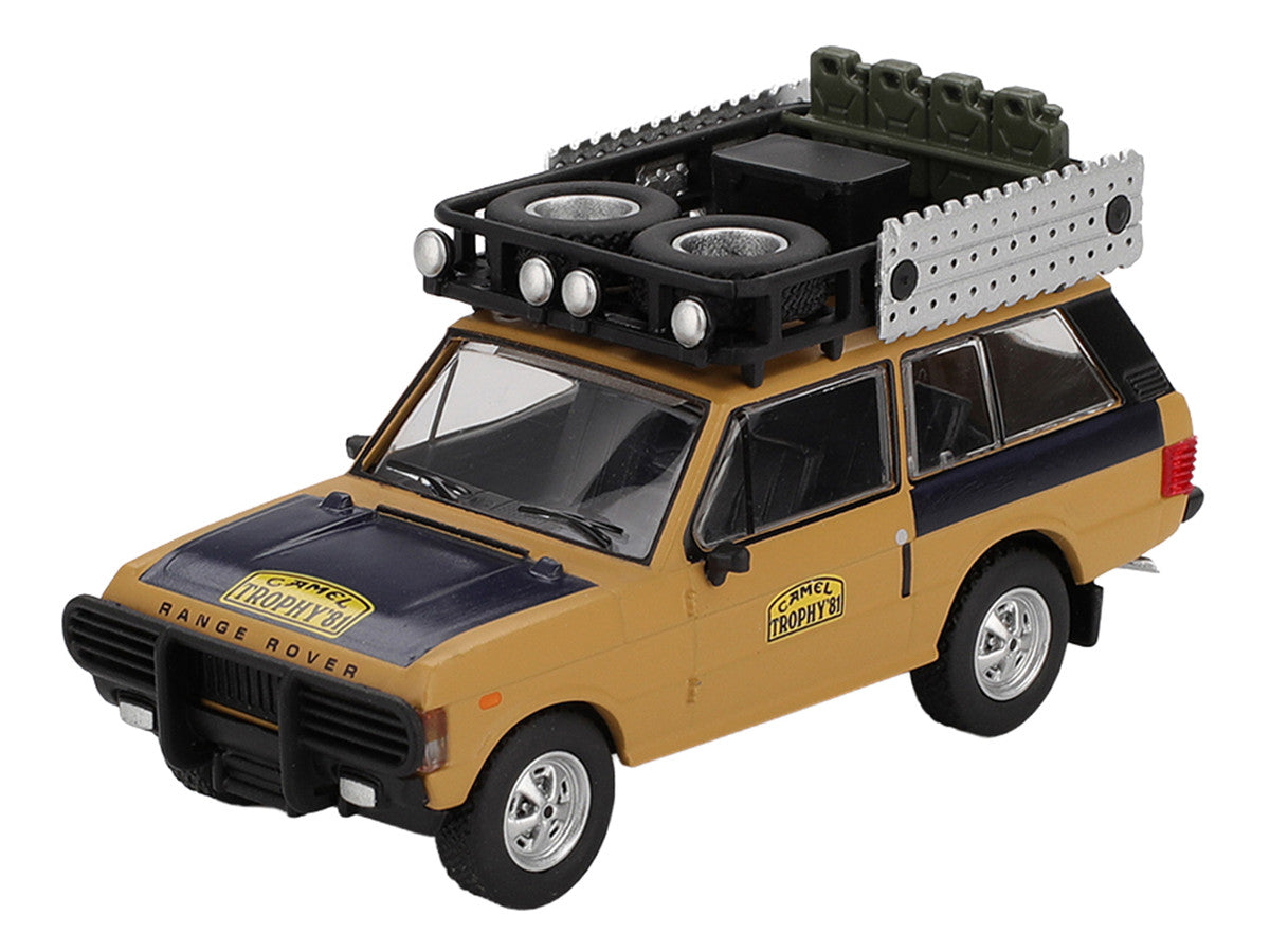 Range Rover with Roofrack "West Germany 1" Christian Swoboda - Knuth Mentel Winner "Camel Trophy Sumatra" (1981) Limited Edition 1/64 Diecast Model Car by Mini GT-1