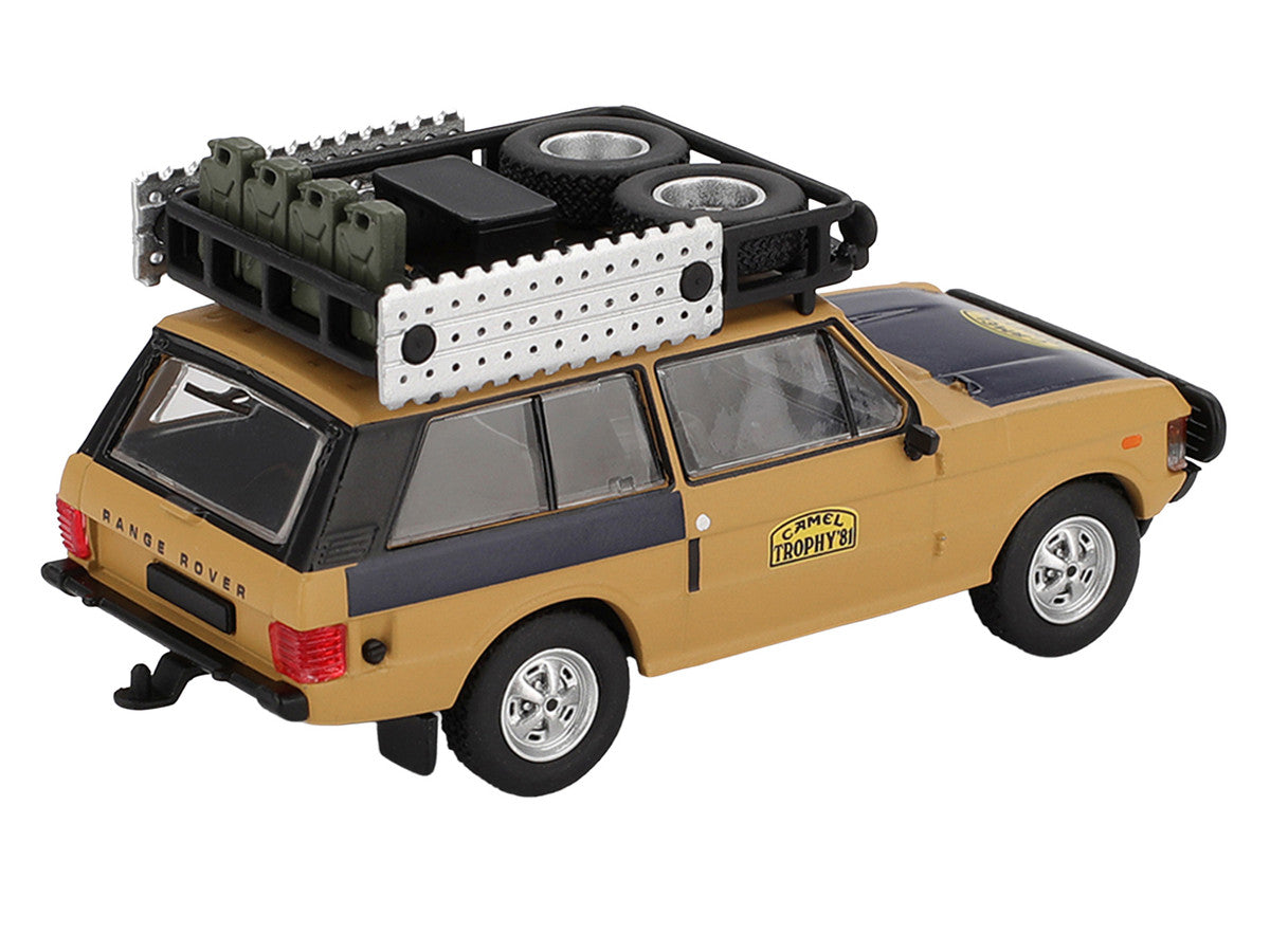 Range Rover with Roofrack "West Germany 1" Christian Swoboda - Knuth Mentel Winner "Camel Trophy Sumatra" (1981) Limited Edition 1/64 Diecast Model Car by Mini GT-3