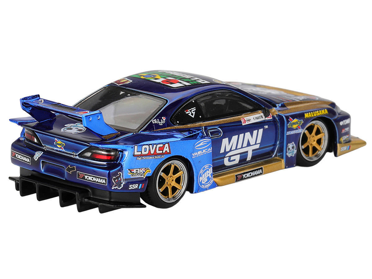 Nissan Silvia (S15) LB-Super Silhouette RHD (Right Hand Drive) #555 Yukio Fausto "Team MINI GT Liberty Walk" "Formula Drift Japan" (2025) Limited Edition 1/64 Diecast Model Car by Mini GT-3