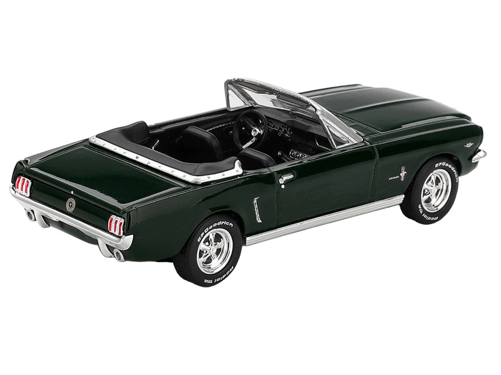 1964 Ford Mustang Convertible Highland Green Limited Edition 1/64 Diecast Model Car by Mini GT-1