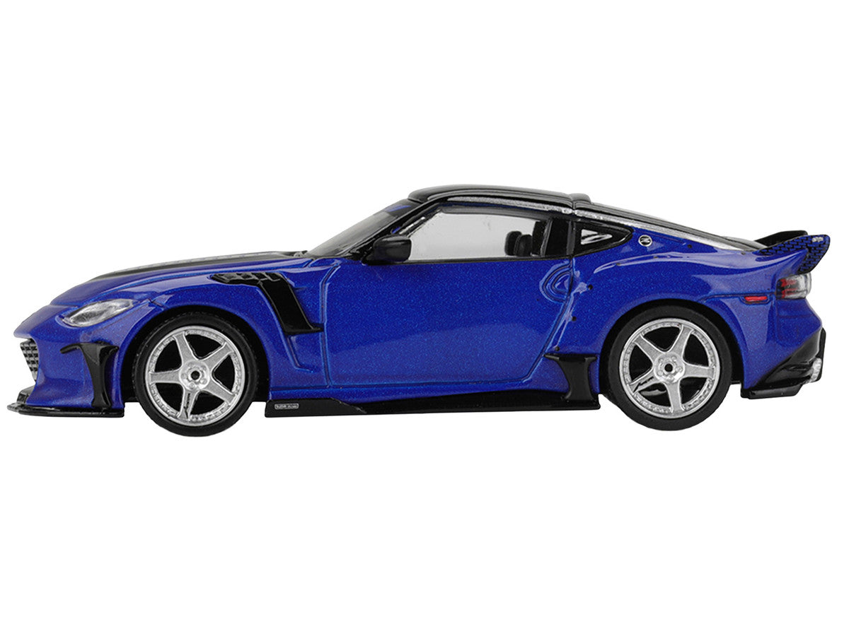Nissan Z VeilSide FFZ400 Seiran Blue Metallic with Black Top Limited Edition 1/64 Diecast Model Car by Mini GT-2