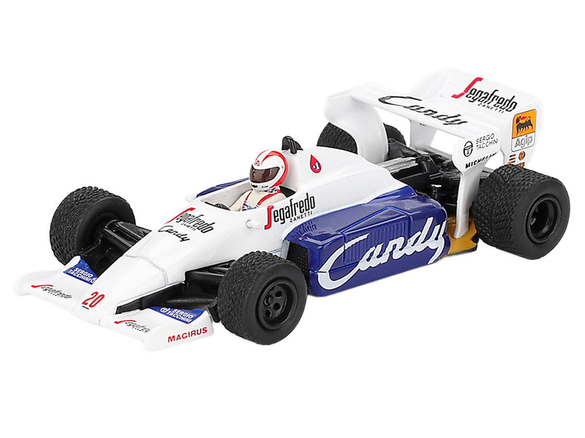 Toleman TG184 #20 Johnny Cecotto Formula One F1 "Monaco GP" (1984) with Driver Figure Limited Edition 1/64 Diecast Model Car by Mini GT-1