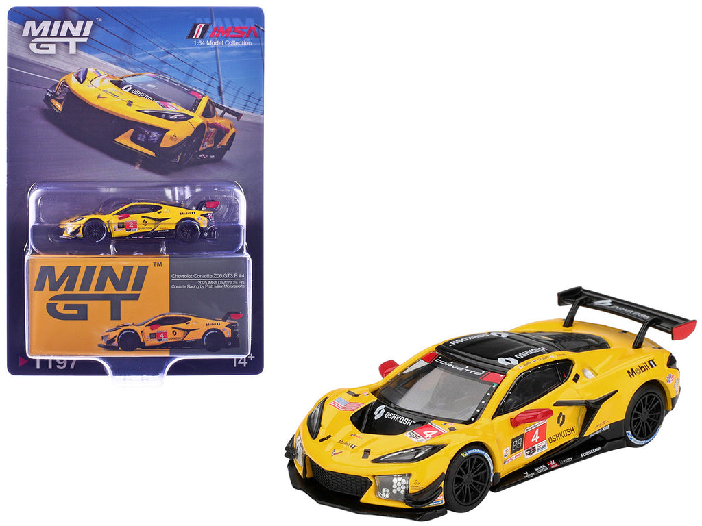 Chevrolet Corvette Z06 GT3.R #4 Nicky Catsburg - Tommy Milner - Nicolas Varrone "Corvette Racing by Pratt Miller Motorsports" IMSA "24 Hours of Daytona" (2025) Limited Edition 1/64 Diecast Model Car by Mini GT-0