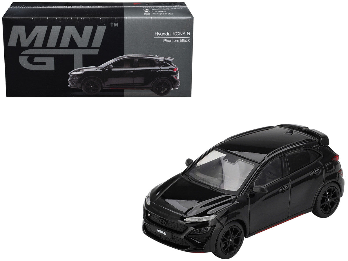 Hyundai Kona N Phantom Black Limited Edition 1/64 Diecast Model Car by Mini GT-0