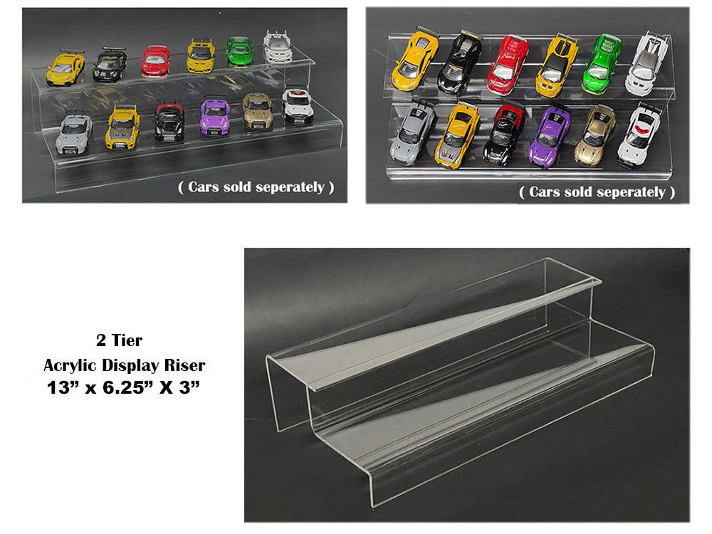 2 Tier Acrylic Stand Riser "Mijo Exclusives" for 1/64 Scale Models-1