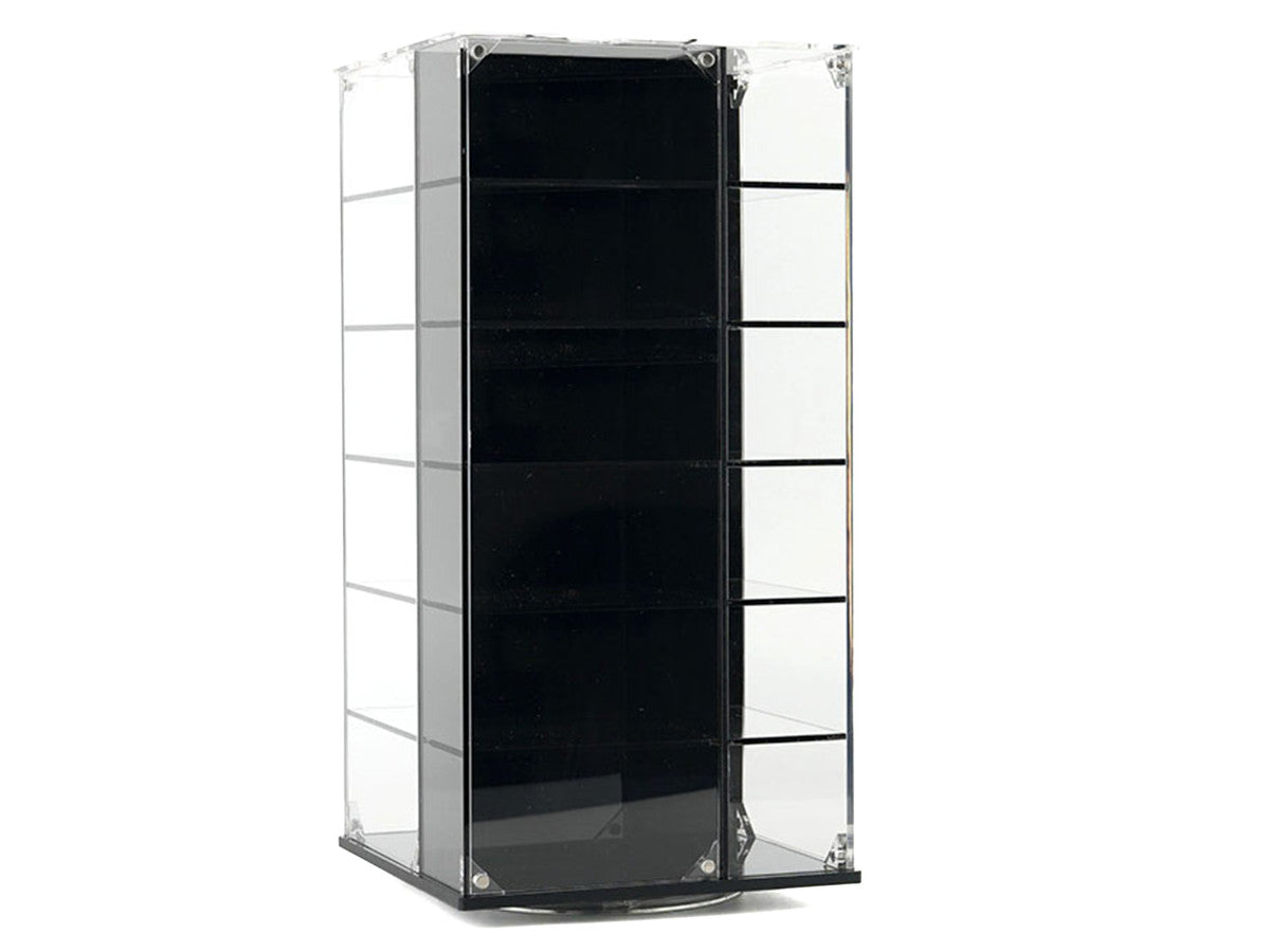 Acrylitower Showcase 24 Car Display Desktop Spinner with Cover "Mijo Exclusives" for 1/64 Scale Models-0