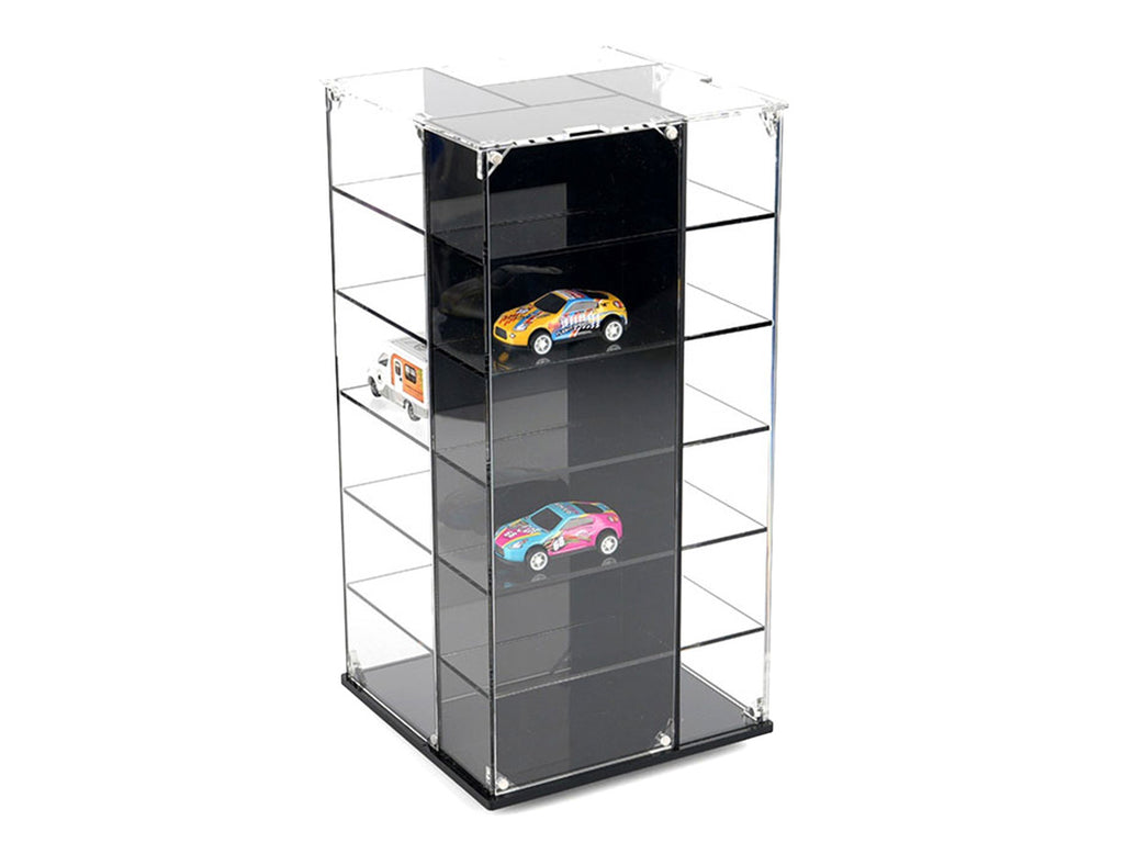 Acrylitower Showcase 24 Car Display Desktop Spinner with Cover "Mijo Exclusives" for 1/64 Scale Models-2