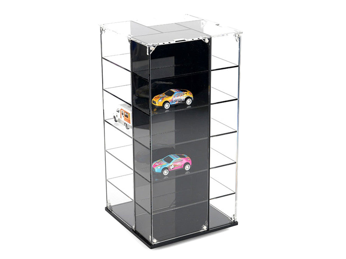 Acrylitower Showcase 24 Car Display Desktop Spinner with Cover "Mijo Exclusives" for 1/64 Scale Models-2
