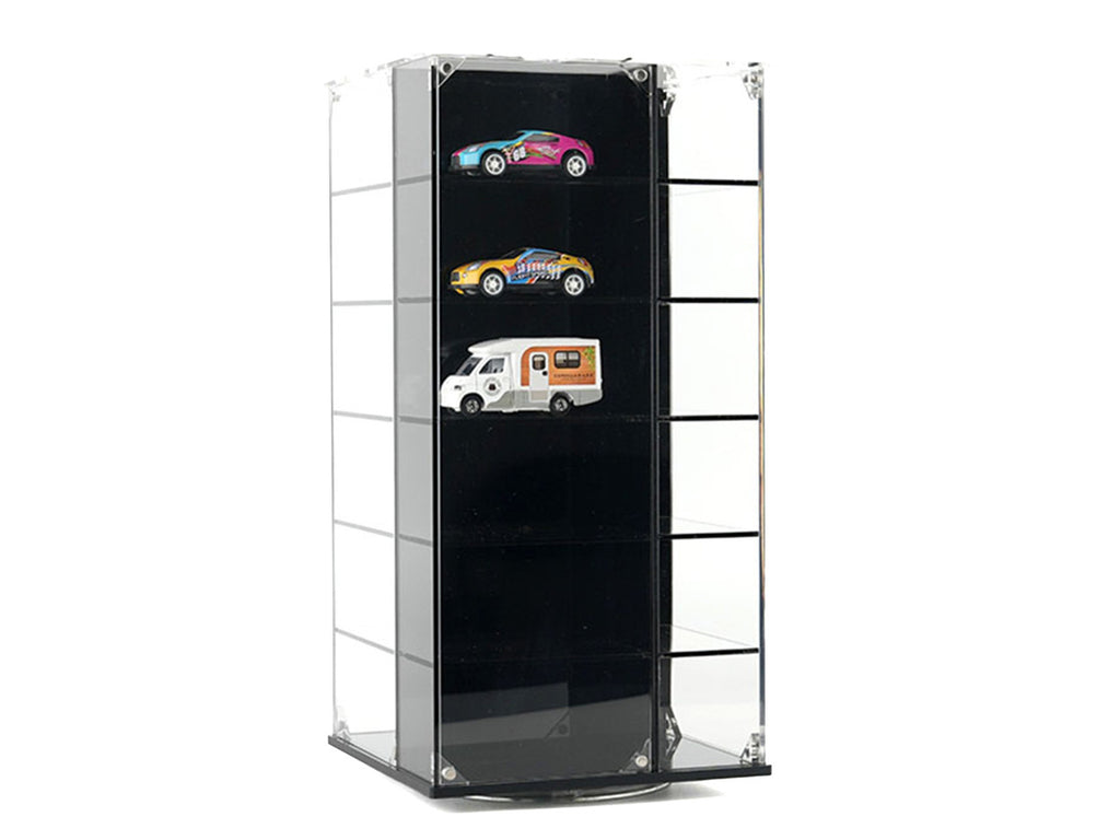 Acrylitower Showcase 24 Car Display Desktop Spinner with Cover "Mijo Exclusives" for 1/64 Scale Models-1