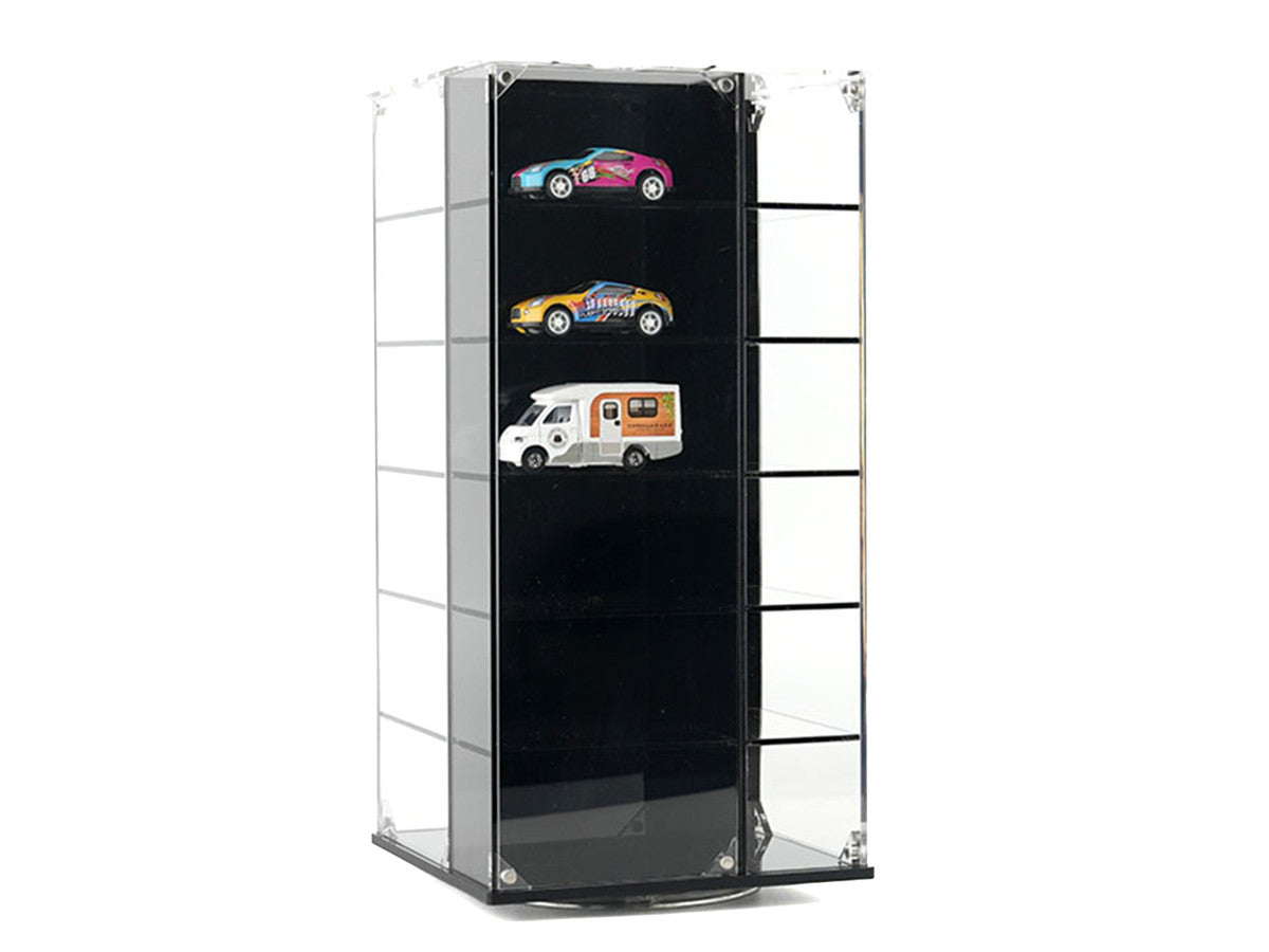 Acrylitower Showcase 24 Car Display Desktop Spinner with Cover "Mijo Exclusives" for 1/64 Scale Models-1