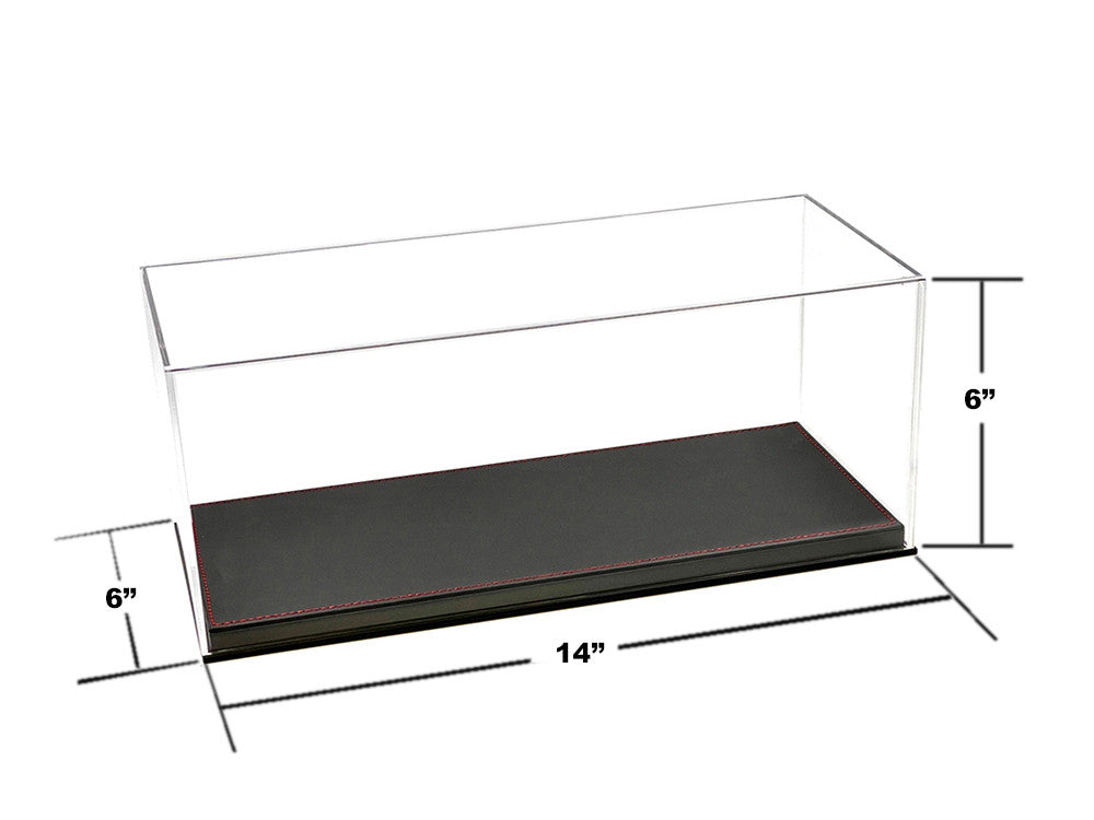 Showcase Acrylic Display Case with Black Synthetic Leather Base "Mijo Exclusives" for 1/18 Scale Models-1