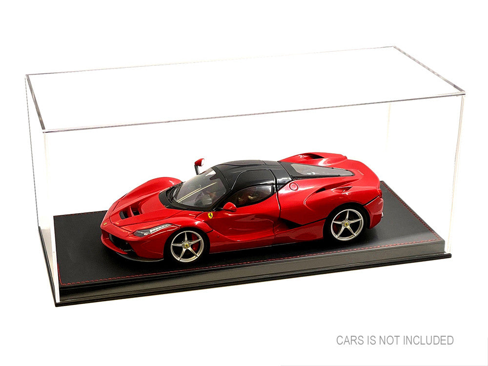 Showcase Acrylic Display Case with Black Synthetic Leather Base "Mijo Exclusives" for 1/18 Scale Models-2
