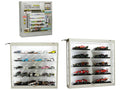 Showcase Wall Mount 5 Tier Display Case White with White Back Panel "Mijo Exclusives" for 1/64-1/43 Scale Models-0