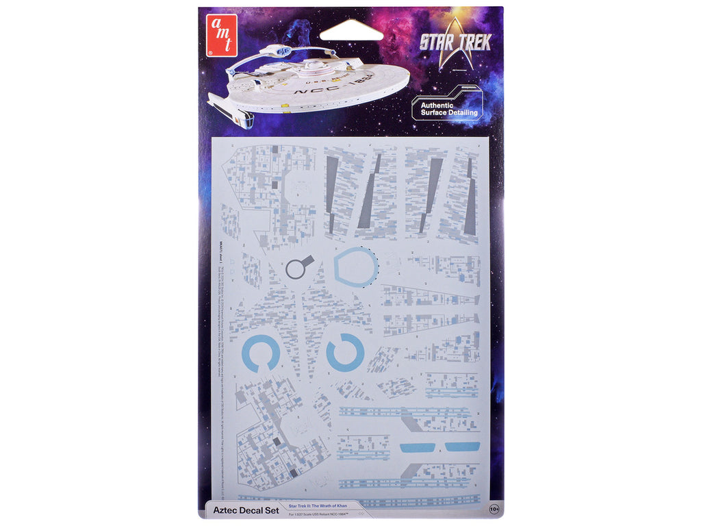 U.S.S. Reliant NCC-1864 Aztec Decal Set "Star Trek II: The Wrath of Khan" (1982) Movie 1/537 Scale Model by AMT-0