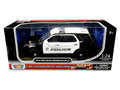 2015 Ford Police Interceptor Utility "San Gabriel Police" (California) Black and White 1/24 Diecast Model Car by Motormax-0