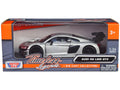 Audi R8 LMS GT3 Silver Metallic "Timeless Legends" Series 1/24 Diecast Model Car by Motormax-0
