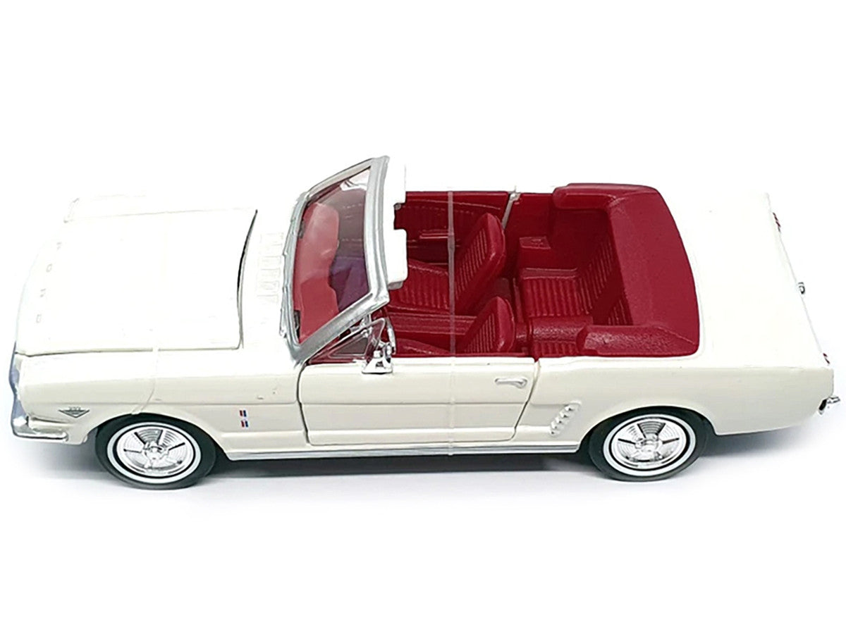 1964 1/2 Ford Mustang Convertible White with Red Interior James Bond 007 "Goldfinger" (1964) Movie "James Bond Collection" Series 1/24 Diecast Model Car by Motormax-3