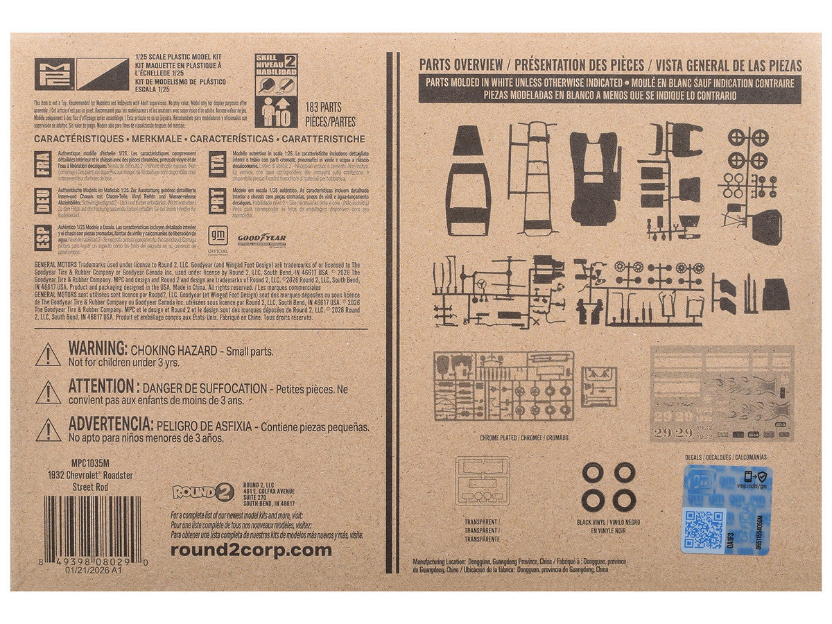 Skill 2 Model Kit 1932 Chevrolet Roadster Street Rod 1/25 Scale Model by MPC-3