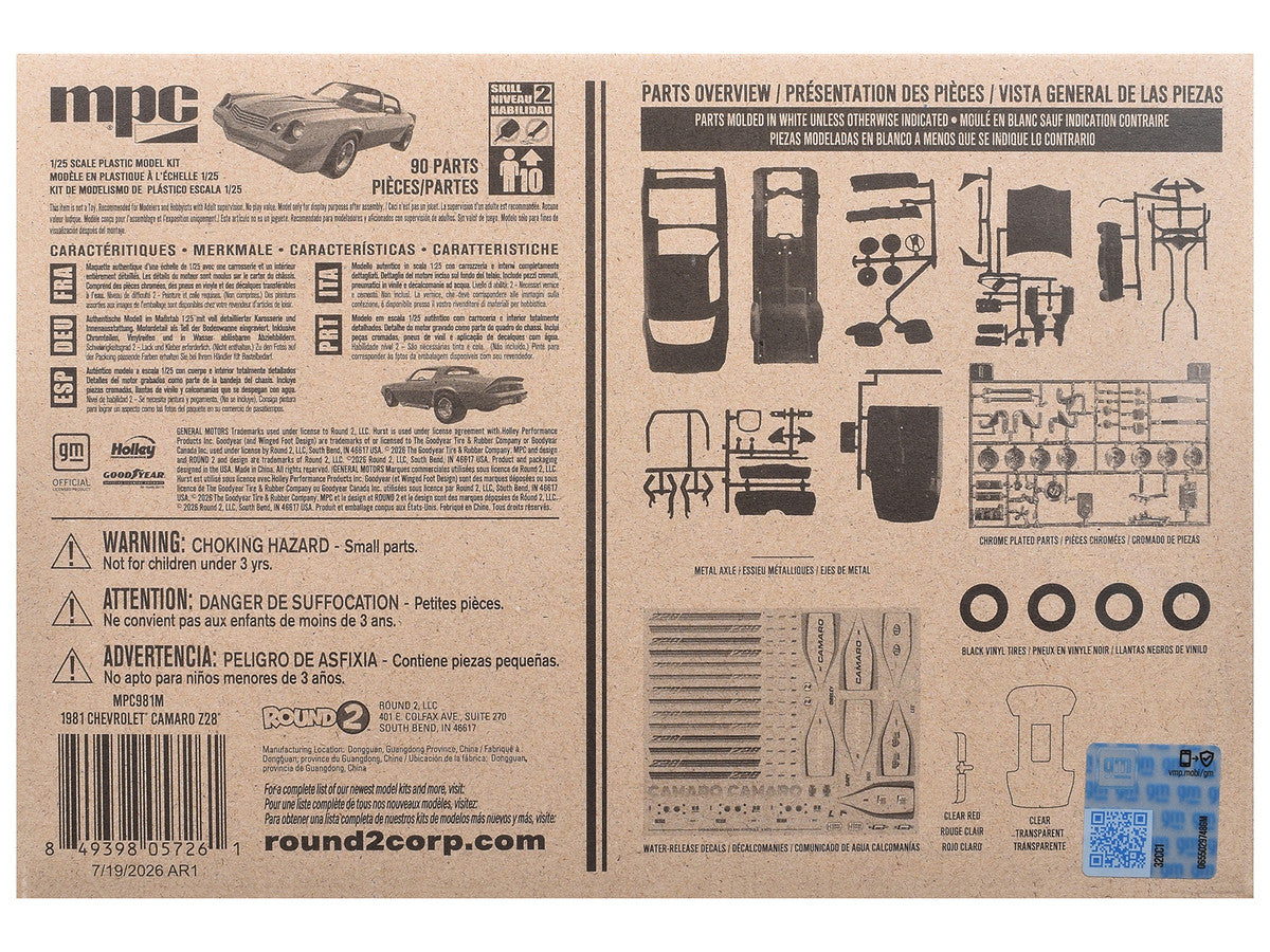 Skill 2 Model Kit 1981 Chevrolet Camaro Z28 1/25 Scale Model by MPC-3
