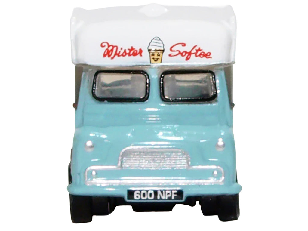 Bedford CA Ice Cream Van "Mister Softee" Light Blue with White Top 1/148 (N) Scale Diecast Model Car by Oxford Diecast-2