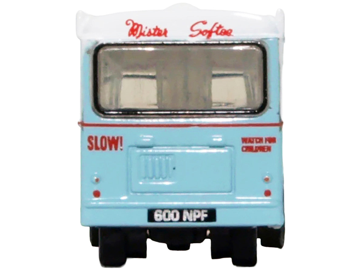 Bedford CA Ice Cream Van "Mister Softee" Light Blue with White Top 1/148 (N) Scale Diecast Model Car by Oxford Diecast-0