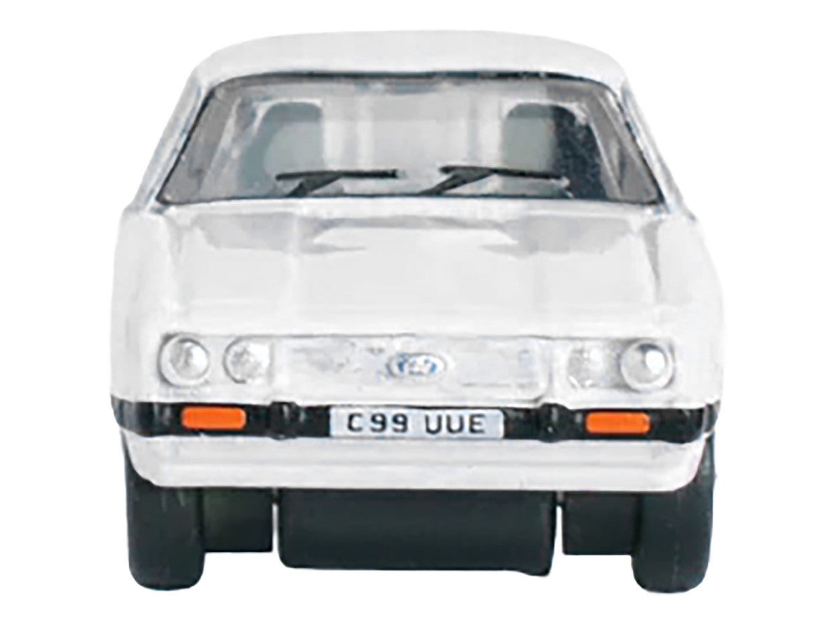 Ford Capri Mk3 RHD (Right Hand Drive) Diamond White with Black Stripes 1/148 (N) Scale Diecast Model Car by Oxford Diecast-2