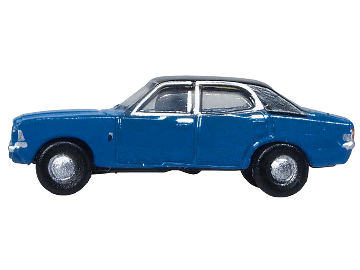 Ford Cortina MKIII RHD (Right Hand Drive) Electric Monza Blue with Black Top 1/148 (N) Scale Diecast Model Car by Oxford Diecast-0