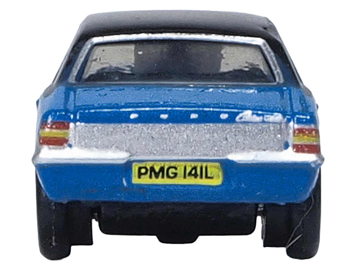 Ford Cortina MKIII RHD (Right Hand Drive) Electric Monza Blue with Black Top 1/148 (N) Scale Diecast Model Car by Oxford Diecast-1