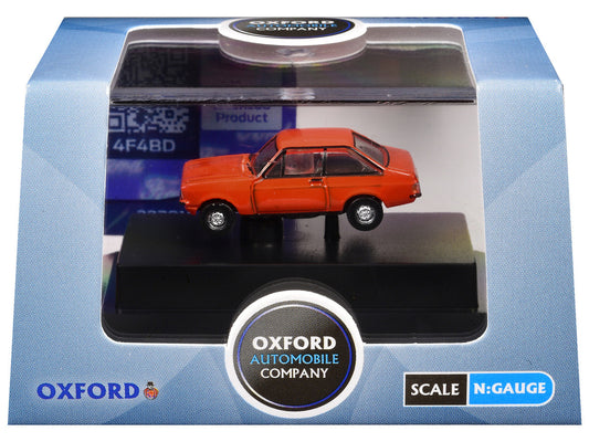Ford Escort Mk2 RHD (Right Hand Drive) Carnival Red 1/148 (N) Scale Diecast Model Car by Oxford Diecast-0