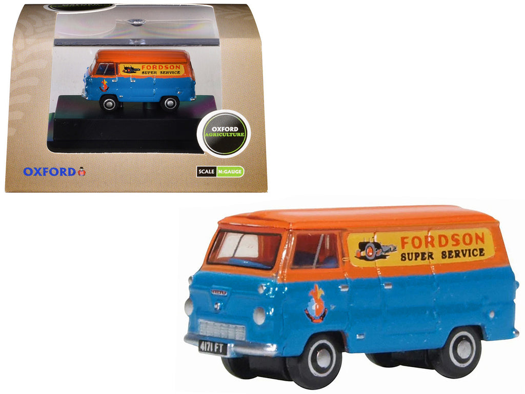 Ford 400E Van RHD (Right Hand Drive) "Fordson Super Service" Blue and Orange 1/148 (N) Scale Diecast Model Car by Oxford Diecast-3