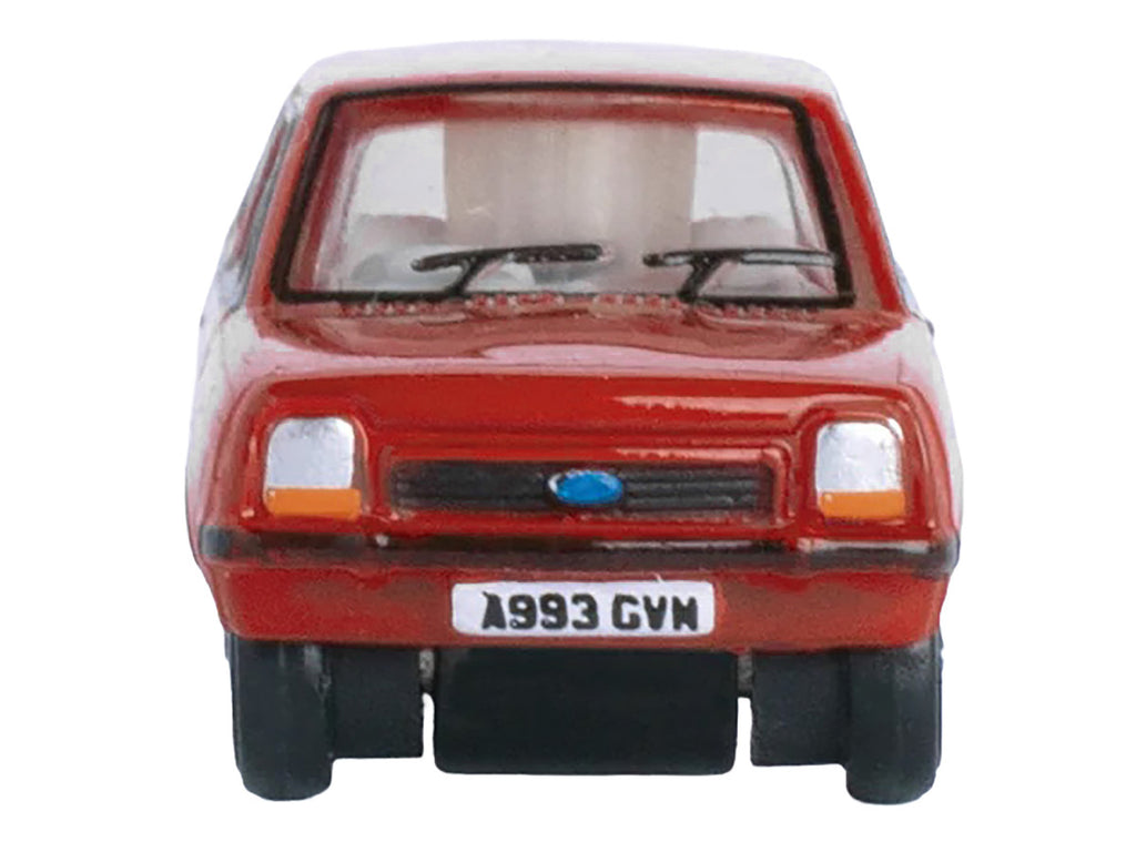 Ford Fiesta Mk1 RHD (Right Hand Drive) Venetian Red 1/148 (N) Scale Diecast Model Car by Oxford Diecast-2