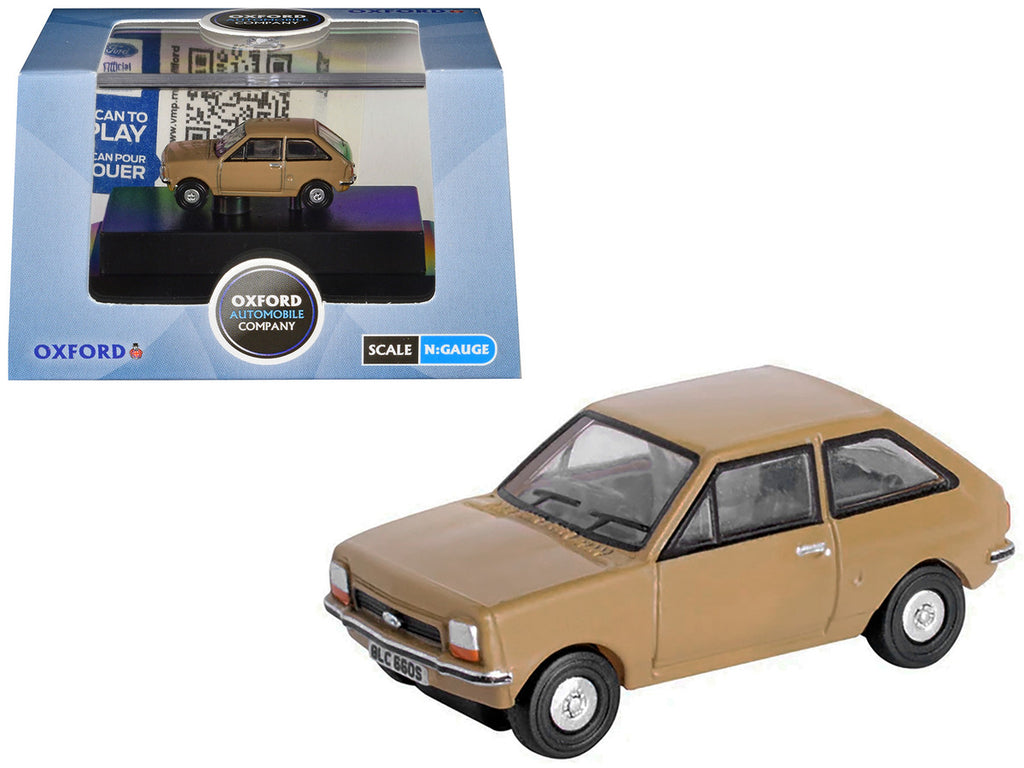 Ford Fiesta Mk1 RHD (Right Hand Drive) Nevada Beige 1/148 (N) Scale Diecast Model Car by Oxford Diecast-3