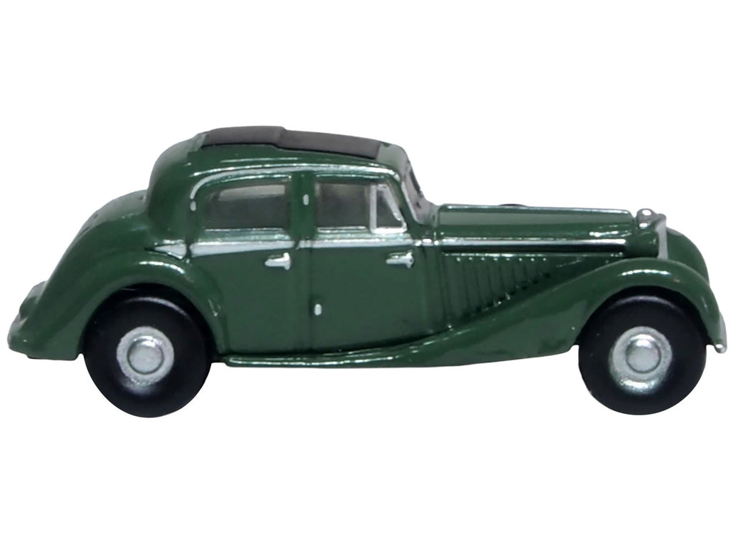 Jaguar SS RHD (Right Hand Drive) Suede Green with Black Top 1/148 (N) Scale Diecast Model Car by Oxford Diecast-1