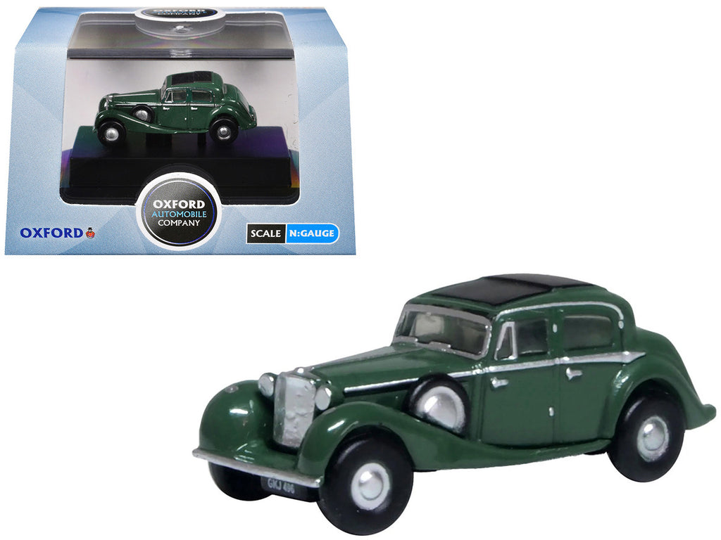 Jaguar SS RHD (Right Hand Drive) Suede Green with Black Top 1/148 (N) Scale Diecast Model Car by Oxford Diecast-4