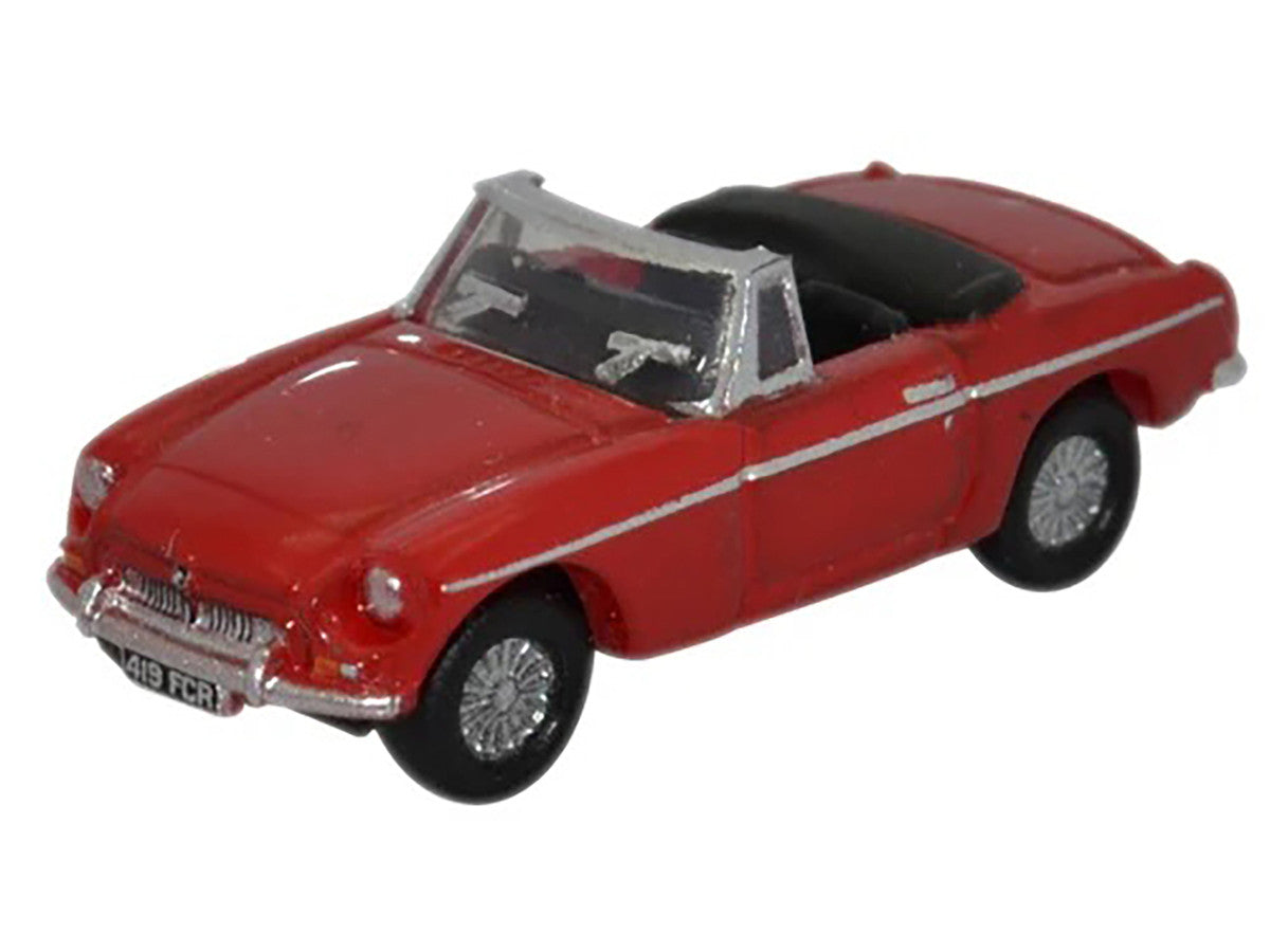 MG MGB Roadster RHD (Right Hand Drive) Tartan Red 1/148 (N) Scale Diecast Model Car by Oxford Diecast-0