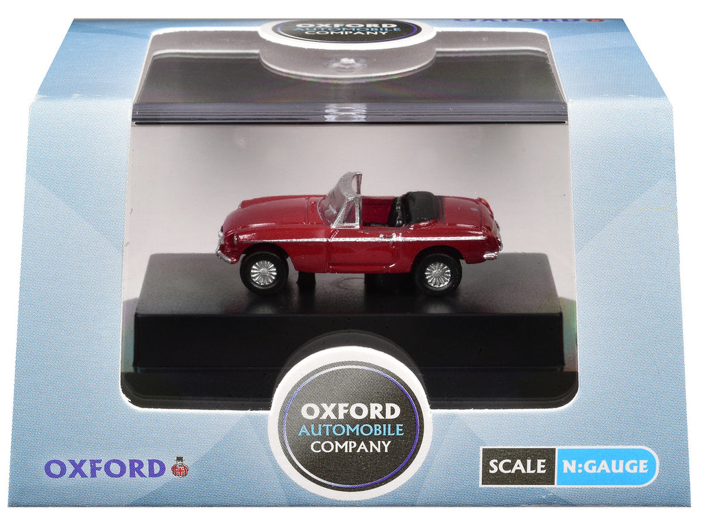 MG MGB Roadster RHD (Right Hand Drive) Tartan Red 1/148 (N) Scale Diecast Model Car by Oxford Diecast-1