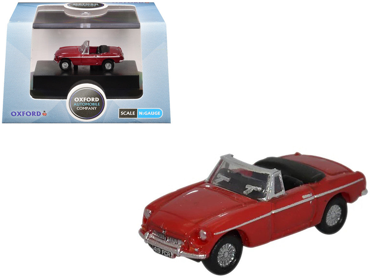MG MGB Roadster RHD (Right Hand Drive) Tartan Red 1/148 (N) Scale Diecast Model Car by Oxford Diecast-2