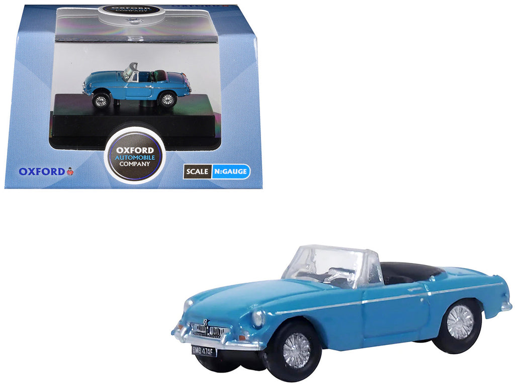 MG MGB Roadster RHD (Right Hand Drive) Iris Blue 1/148 (N) Scale Diecast Model Car by Oxford Diecast-3