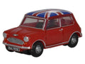 Austin Mini RHD (Right Hand Drive) Tartan Red with Union Jack Top 1/148 (N) Scale Diecast Model Car by Oxford Diecast-0