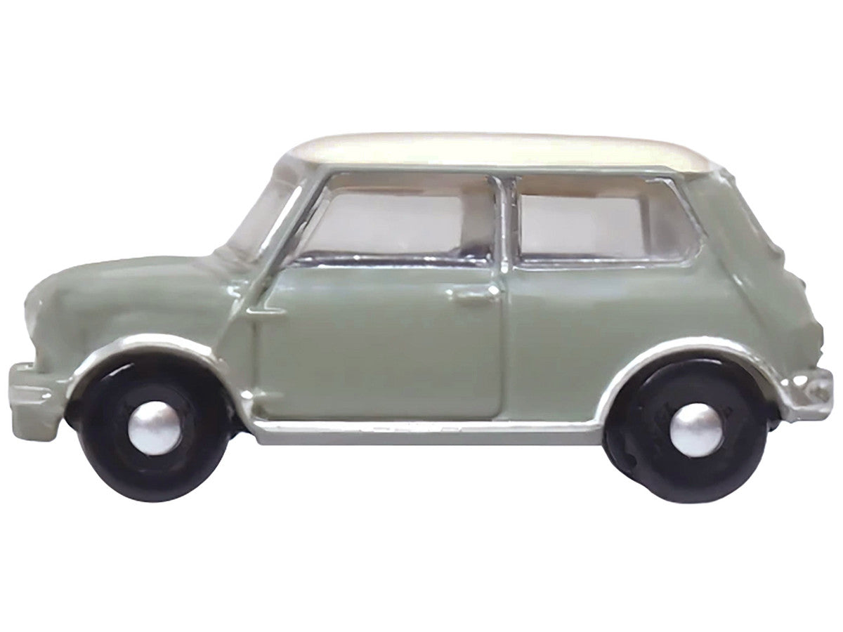 Mini Classic Tweed Gray with Cream Top 1/148 (N) Scale Diecast Model Car by Oxford Diecast-0