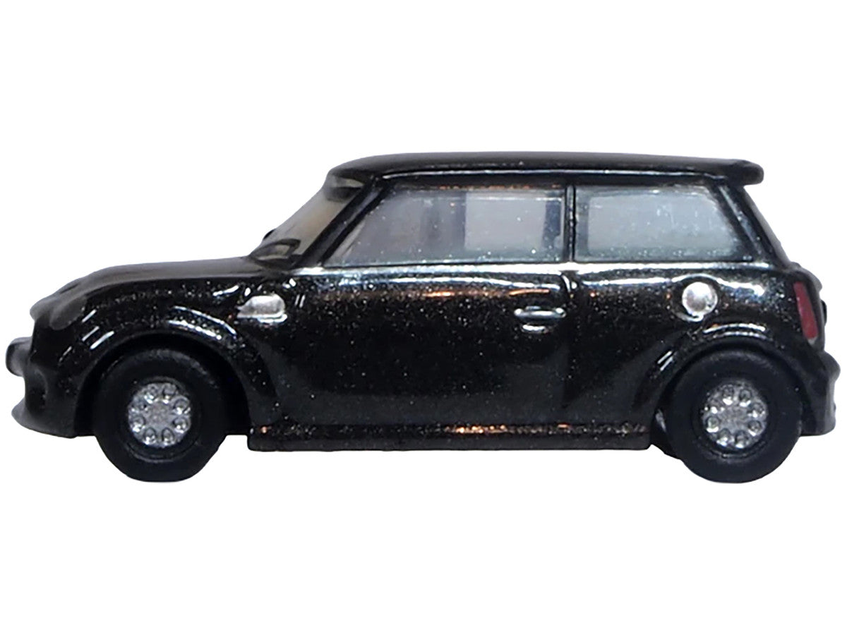Mini Cooper S RHD (Right Hand Drive) Midnight Black with Silver Stripes 1/148 (N) Scale Diecast Model Car by Oxford Diecast-0