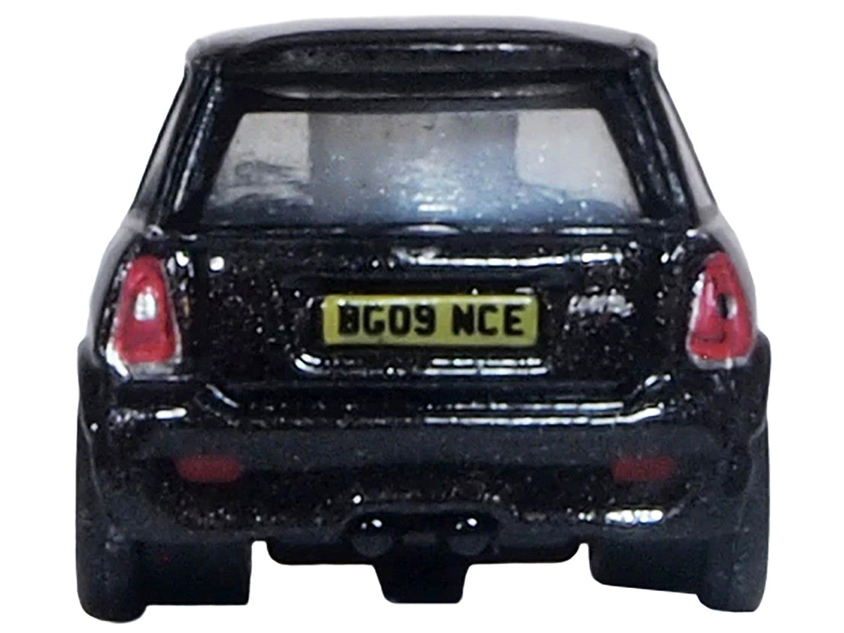Mini Cooper S RHD (Right Hand Drive) Midnight Black with Silver Stripes 1/148 (N) Scale Diecast Model Car by Oxford Diecast-2