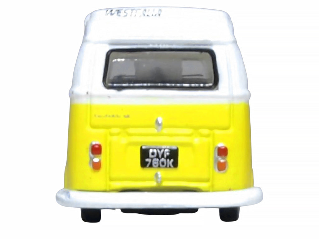Volkswagen T2 Bay Window Camper Van Saturn Yellow and White 1/148 (N) Scale Diecast Model Car by Oxford Diecast-3