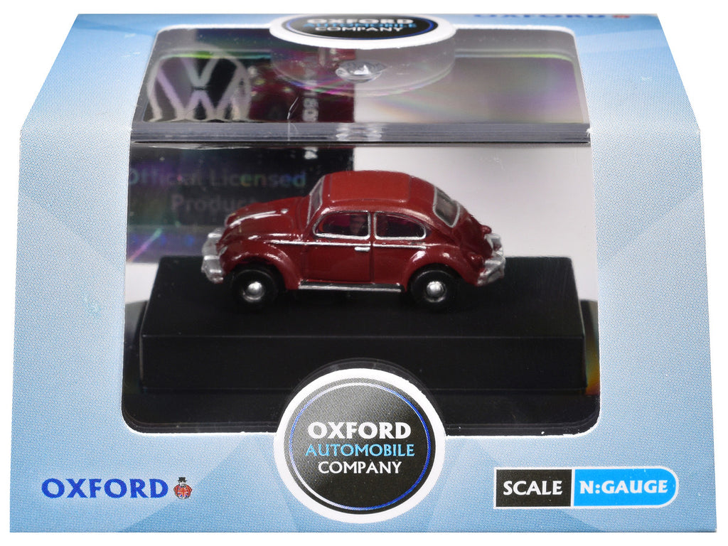 Volkswagen Beetle Ruby Red 1/148 (N) Scale Diecast Model Car by Oxford Diecast-1